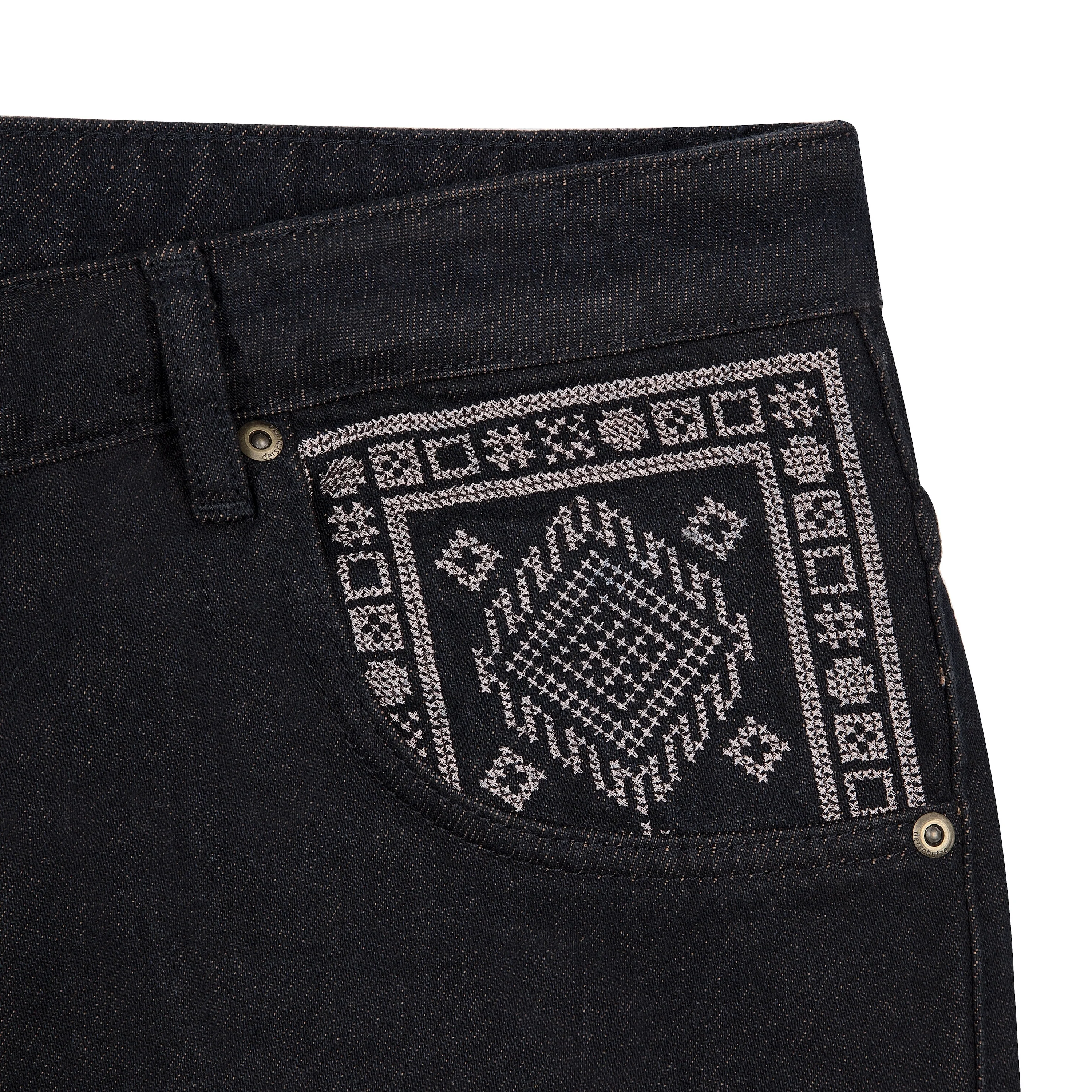 "aziza" red tinted Denim - Image 5