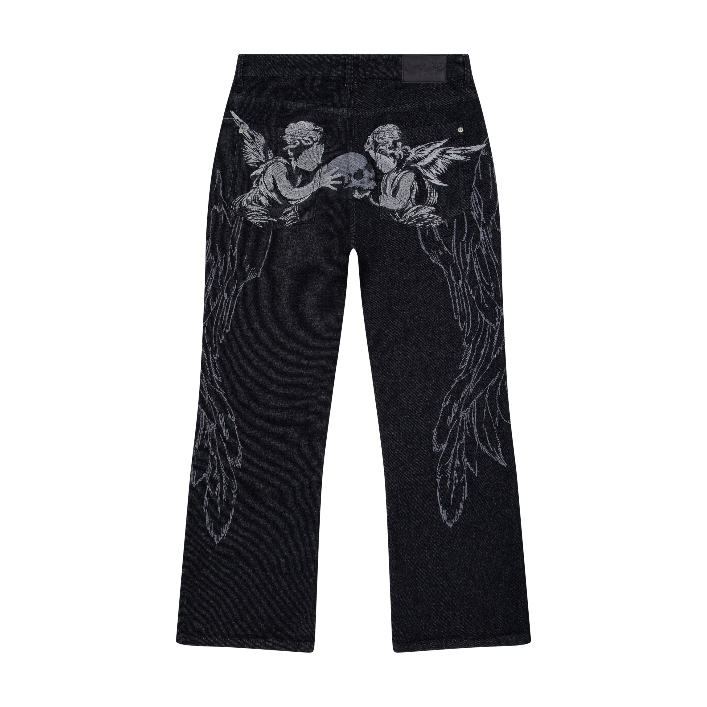 "hellboy" indigo raw bootcut Denim
