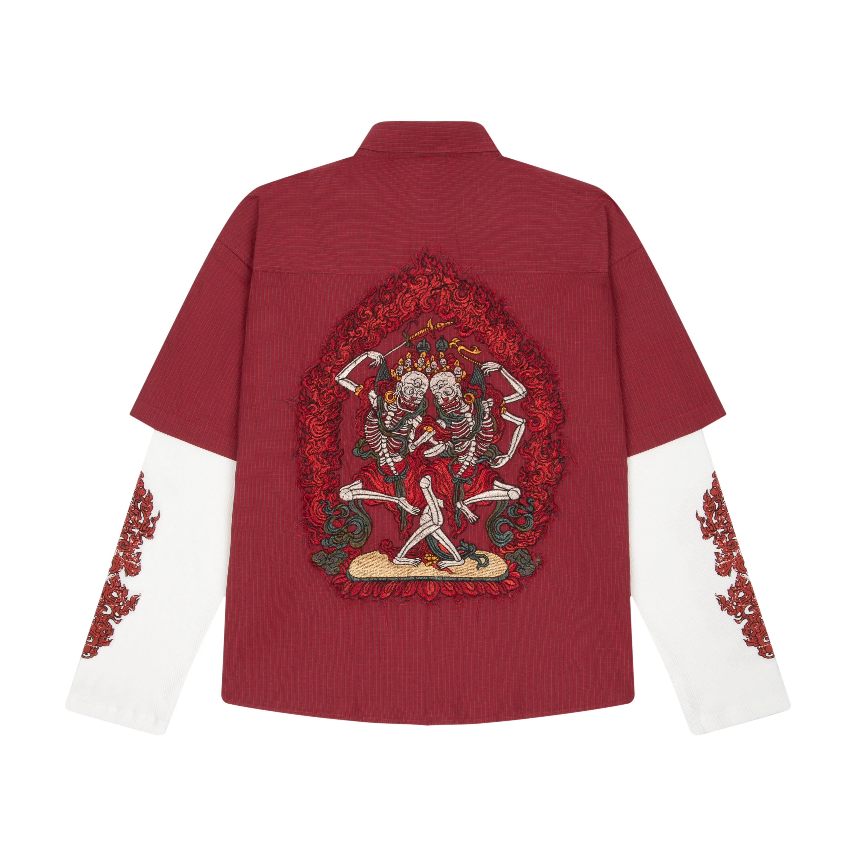 "lotus v2" layered Shirt plaid red