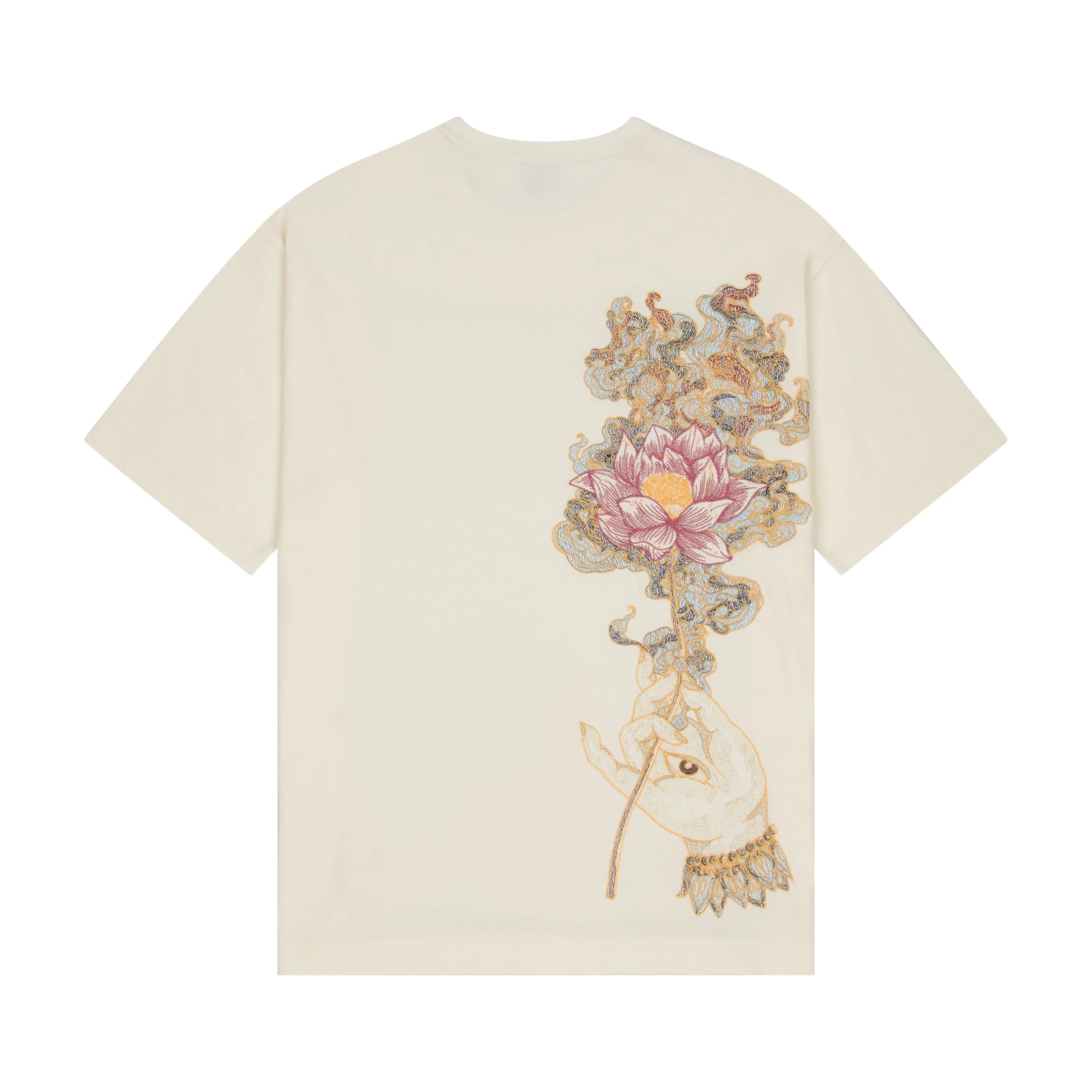 "lotus v2" T Shirt cream
