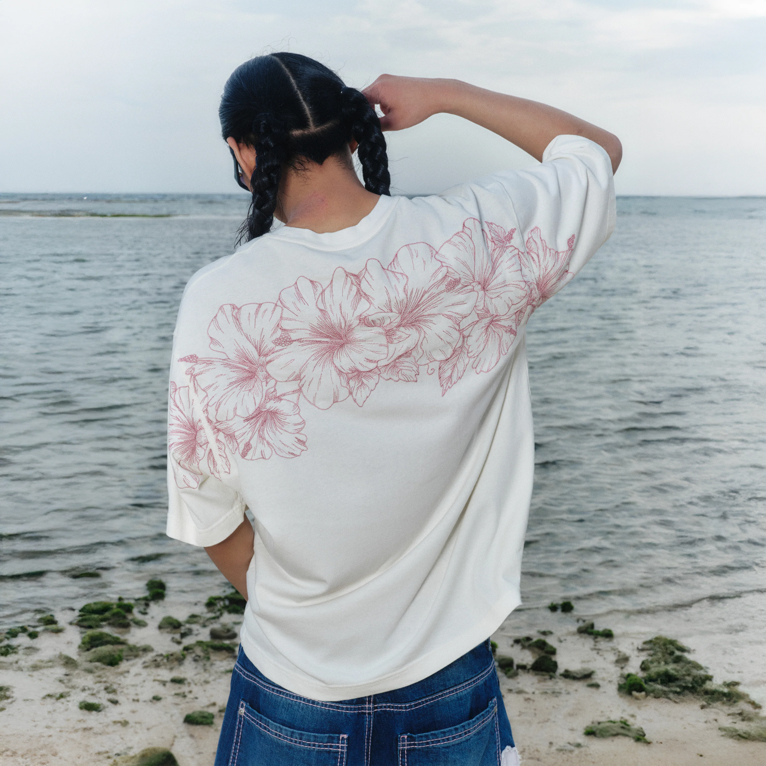 "summer break" T Shirt off white 02 - Image 5
