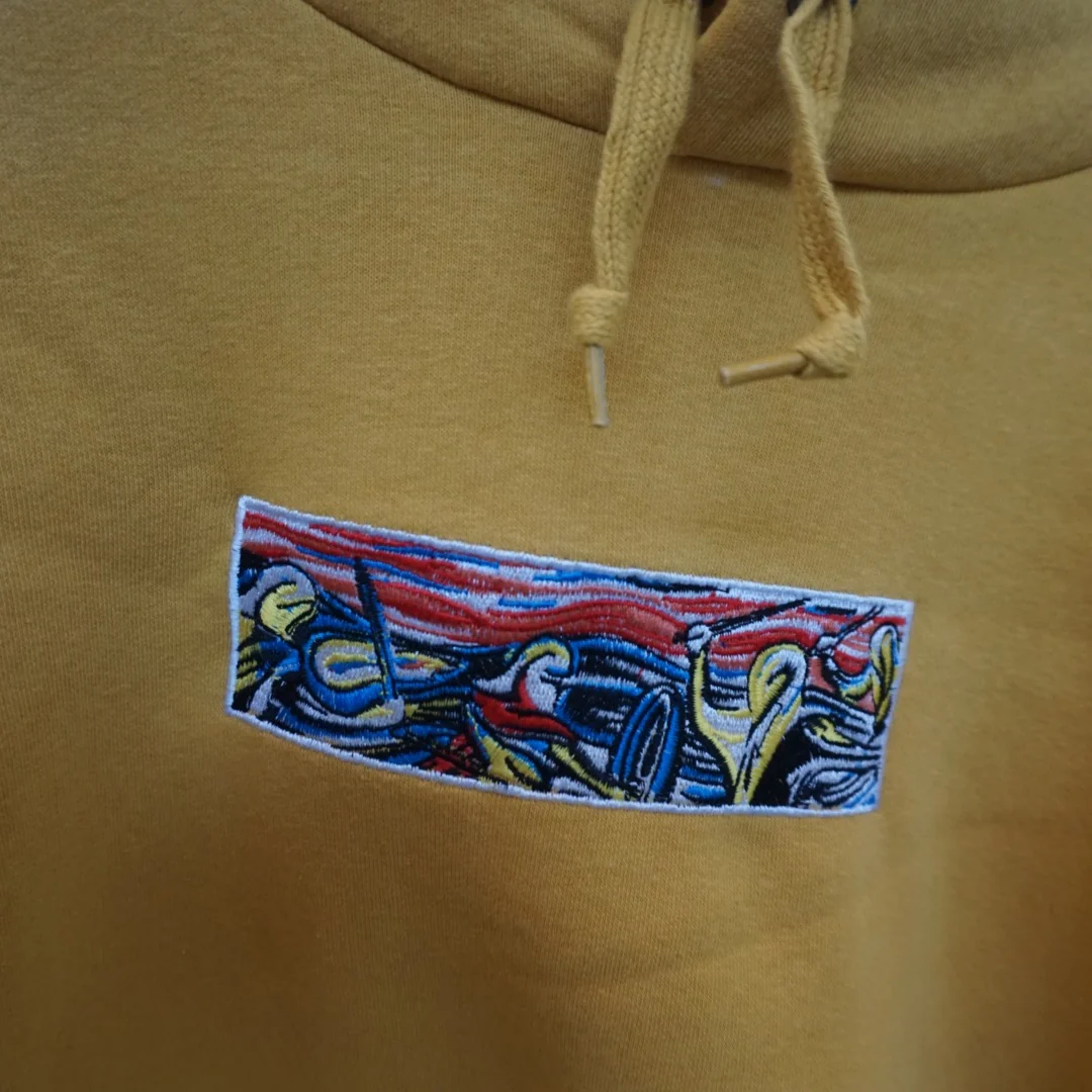 “Van Gogh” Hoodie Used Gold - Image 2