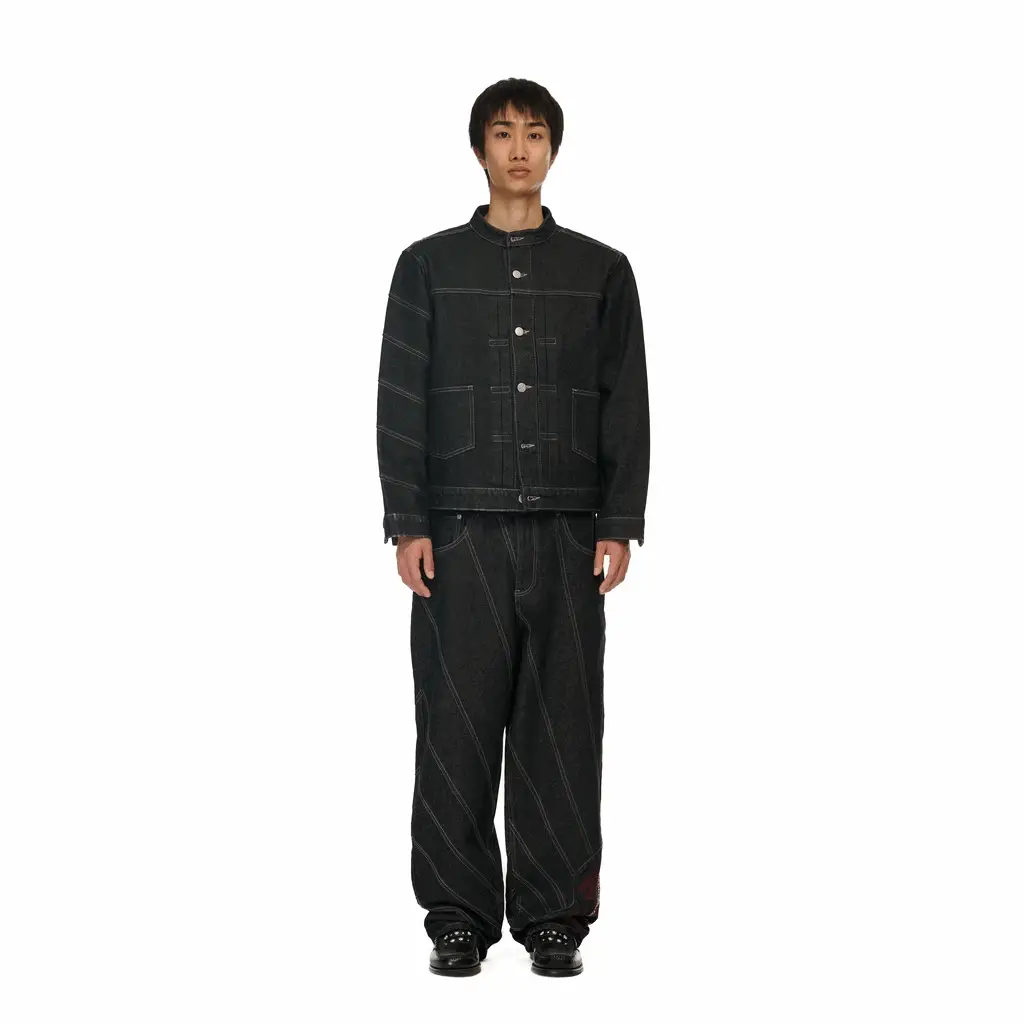 "yakuza" raw denim Jacket - Image 11