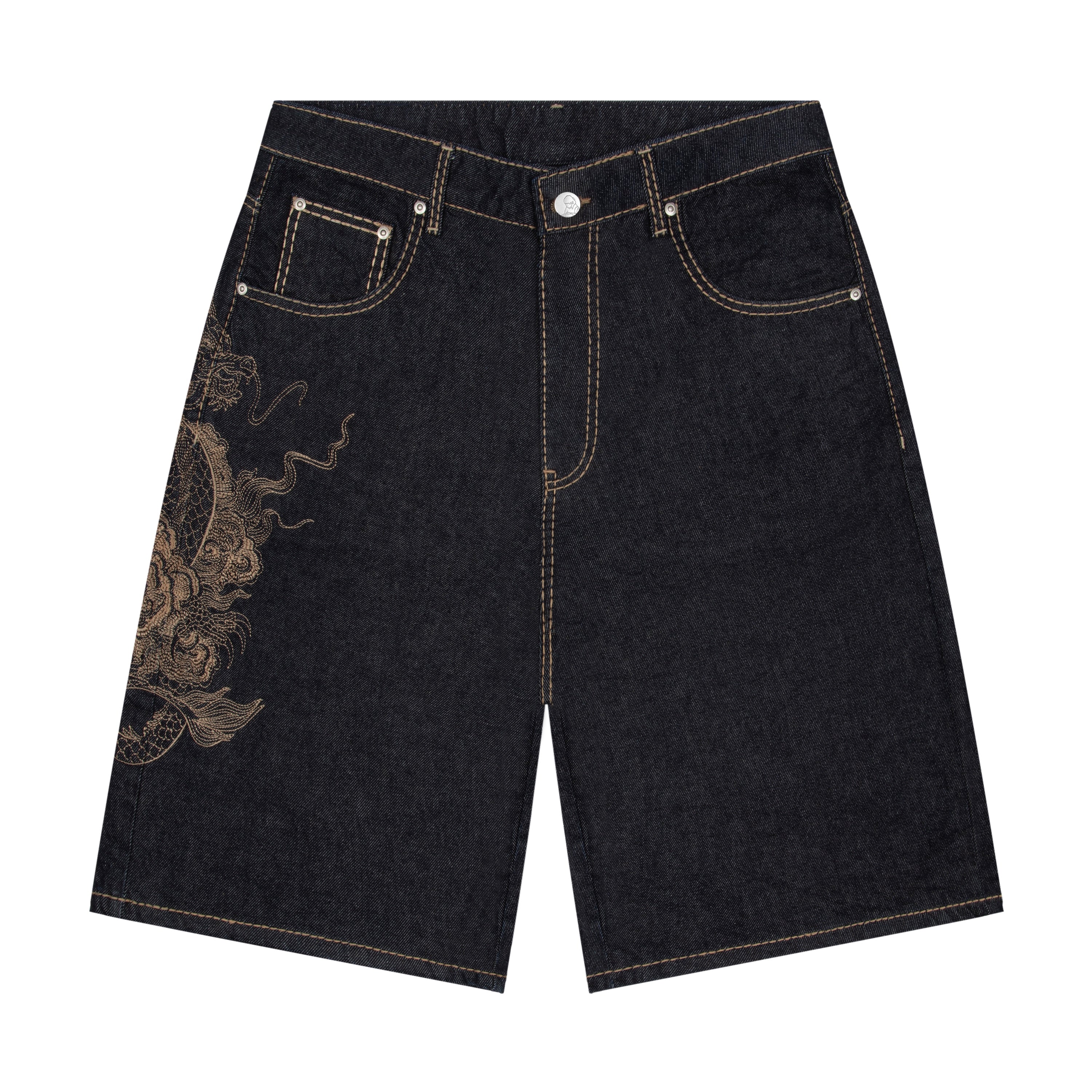 "yakuza" indigo raw Jorts 03 - Image 2