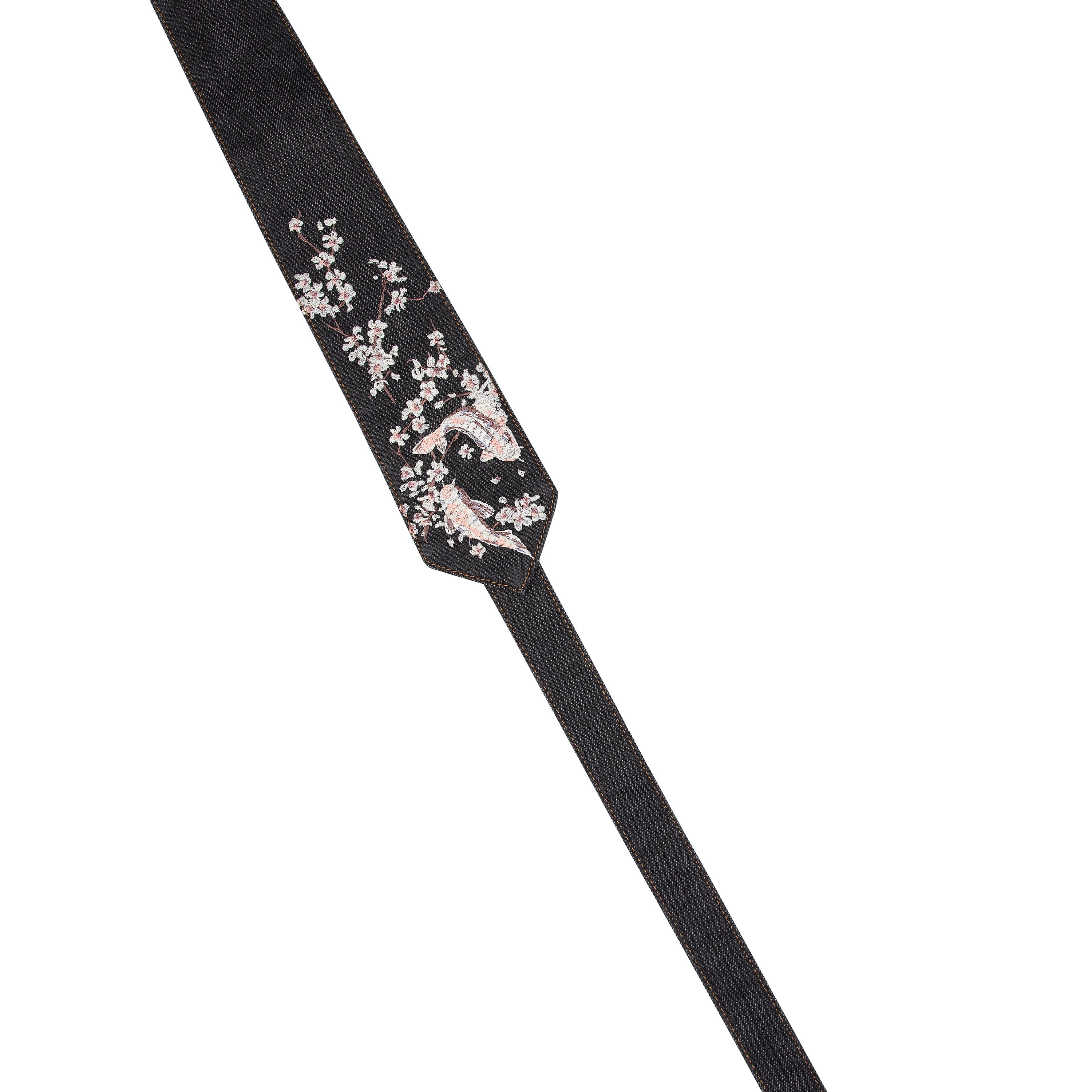 "yakuza" raw black denim tie - Image 2